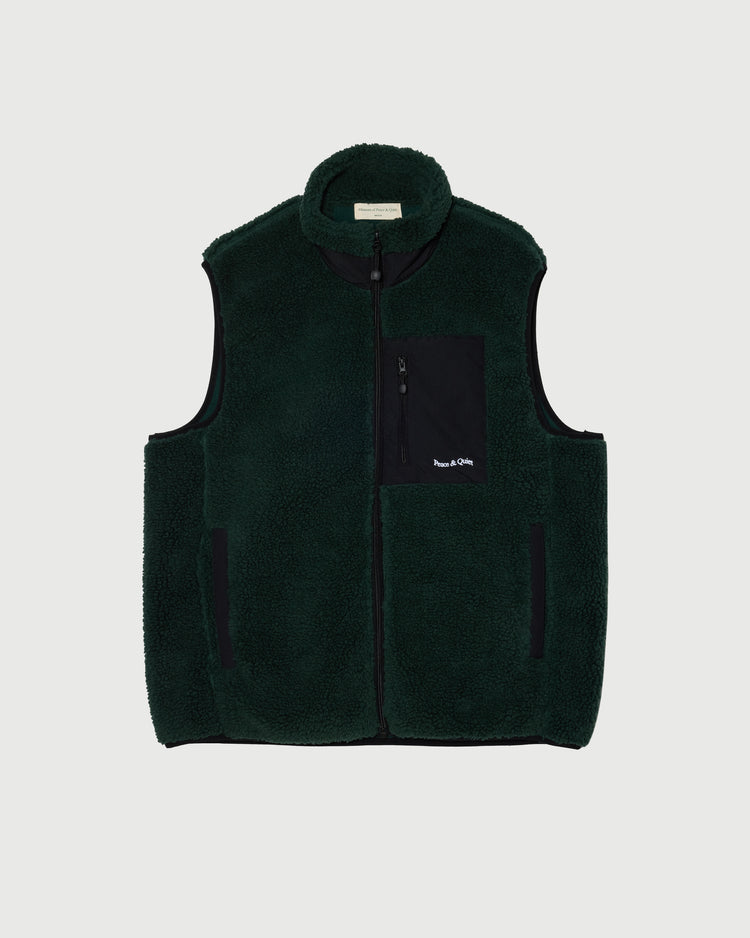 Wordmark Sherpa Vest - Pine