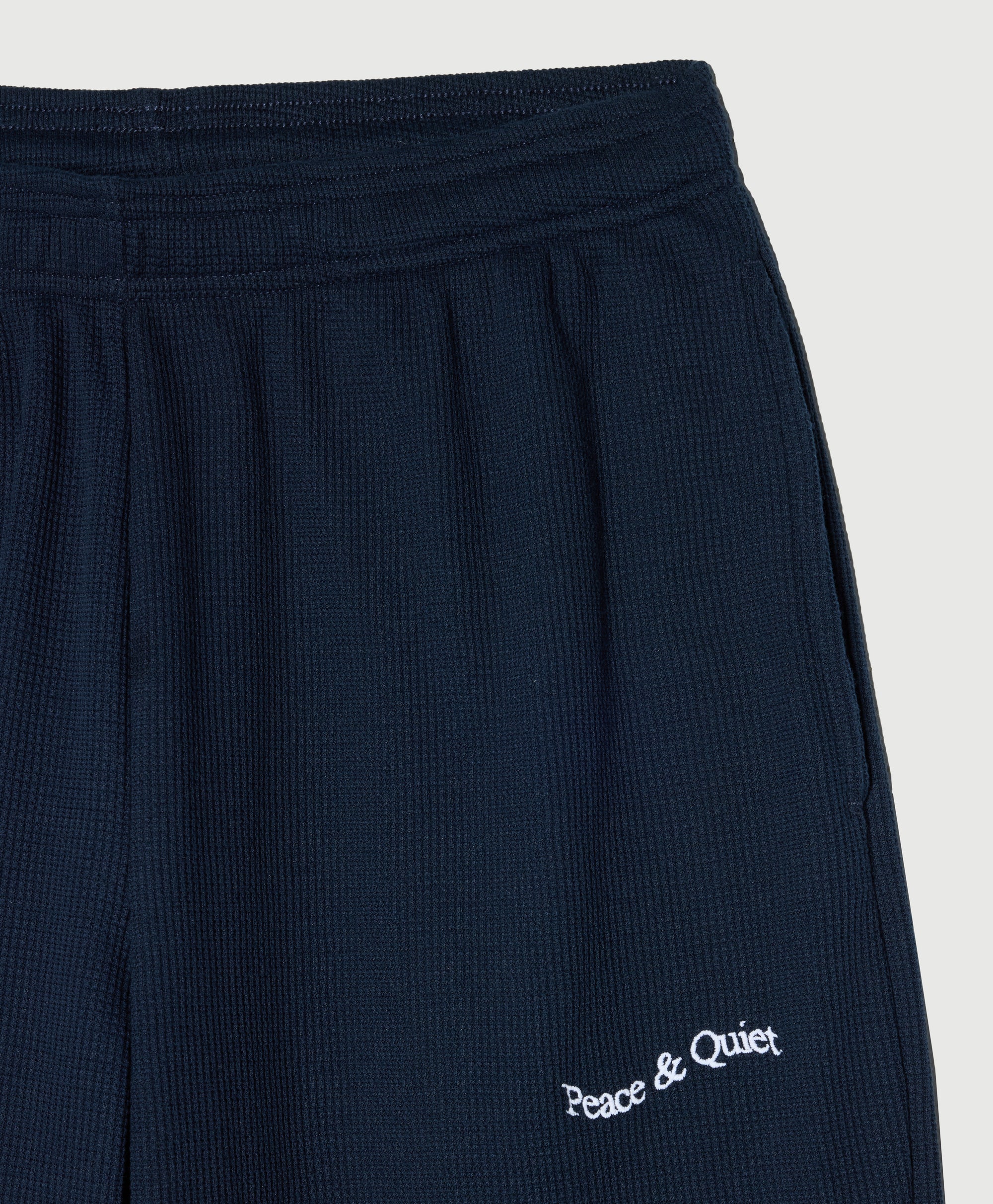 Wordmark Waffle Pants - Navy