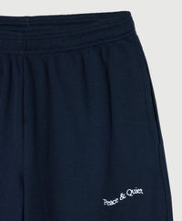 Wordmark Waffle Pants - Navy
