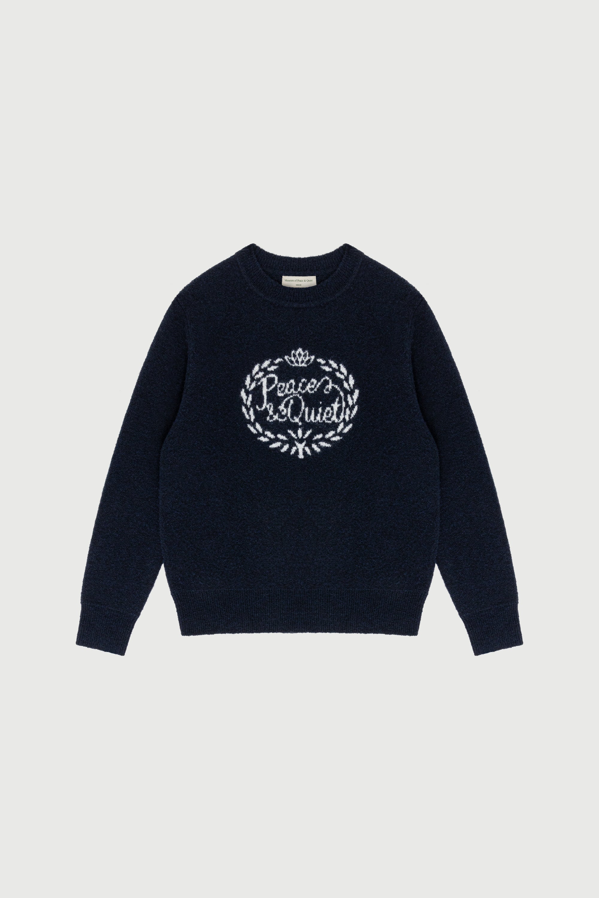 Wreath Mohair Crewneck - Navy