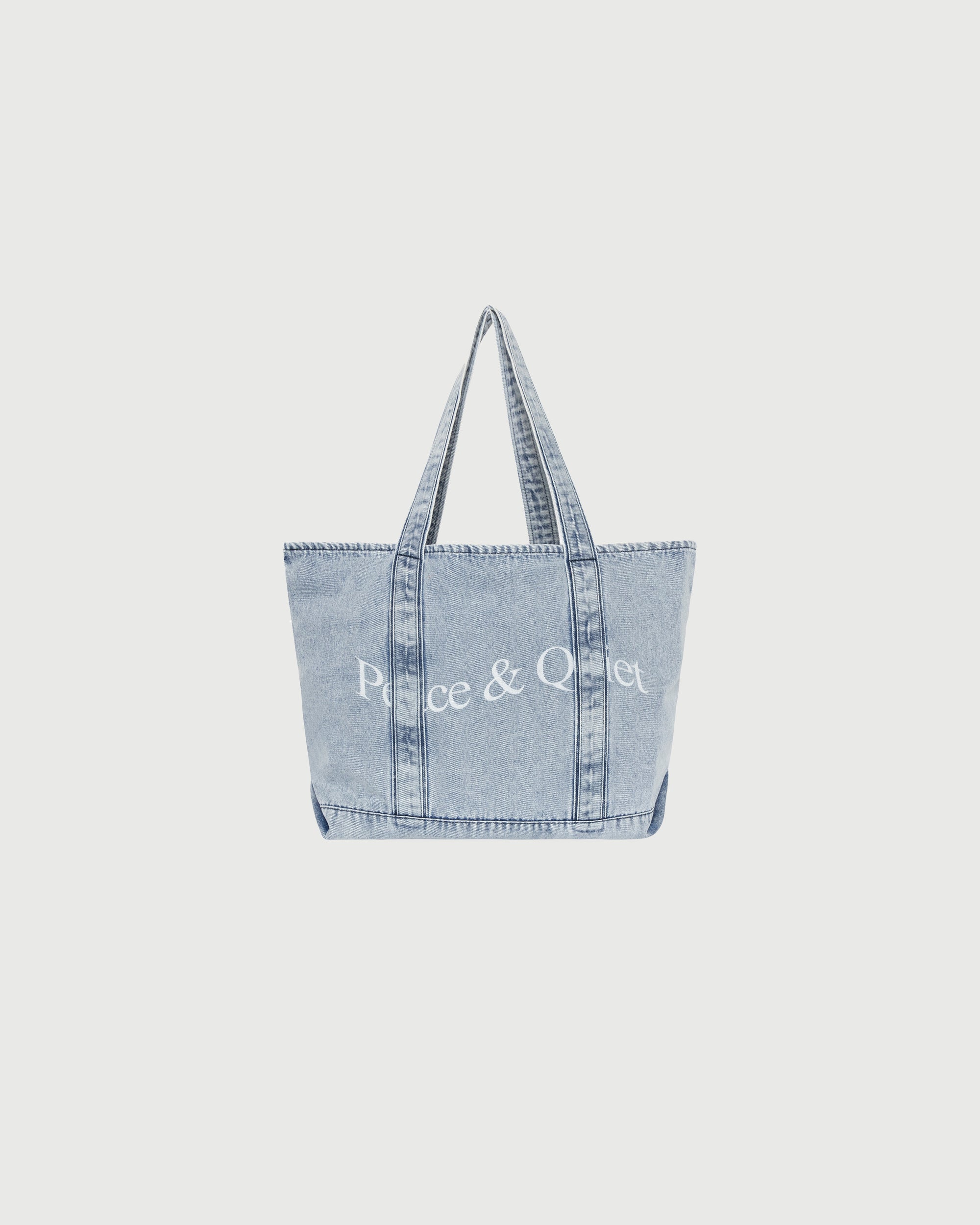 Wordmark Denim Tote Bag - Acid Wash