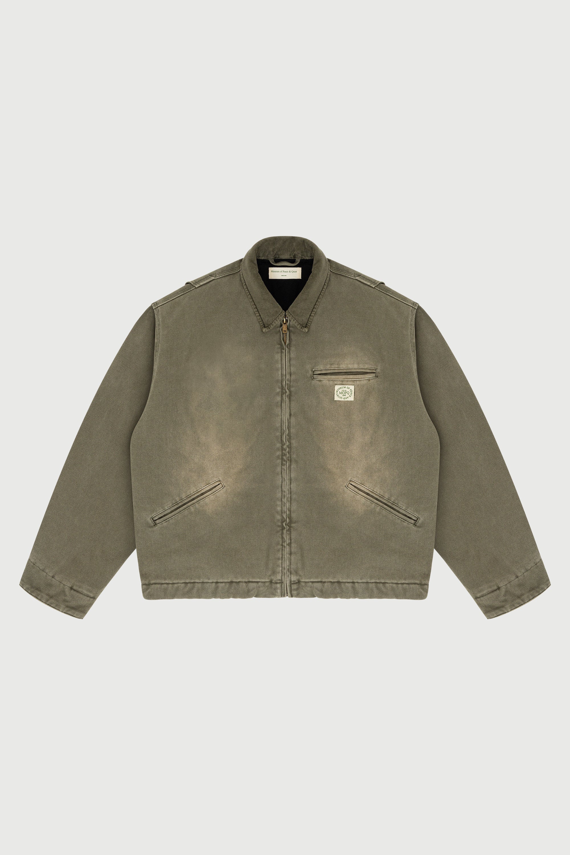 Wordmark Canvas Work Jacket - Forest