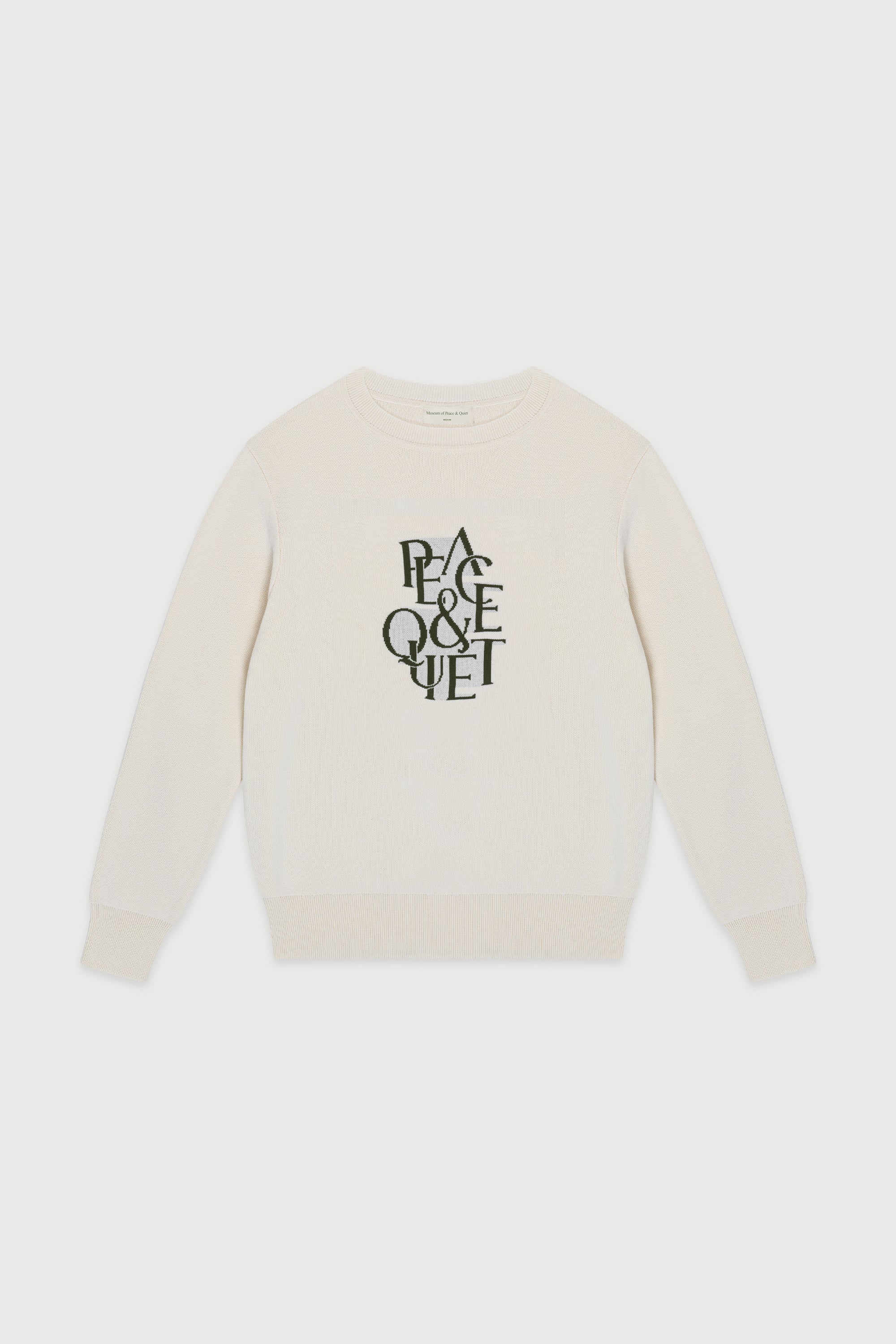 Serif Jacquard Sweater - Bone