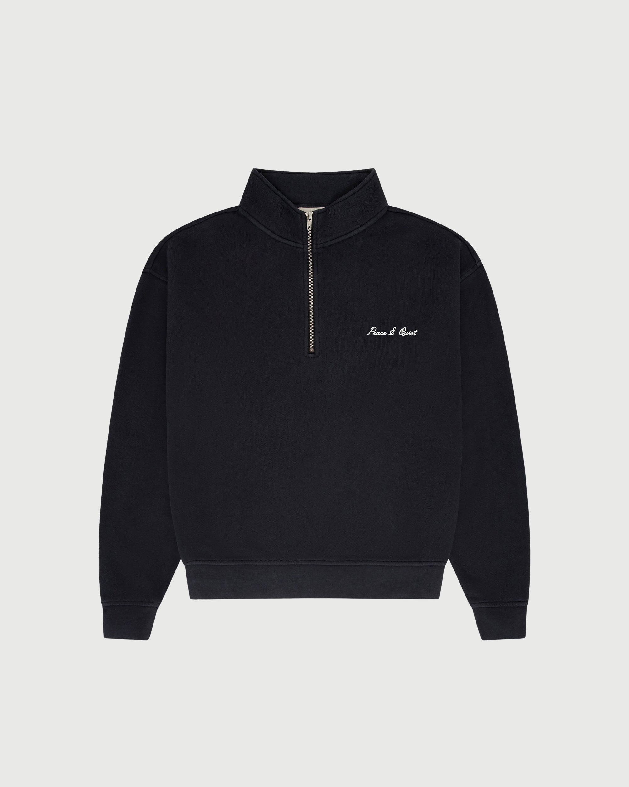 Signature Quarter Zip Up - Black