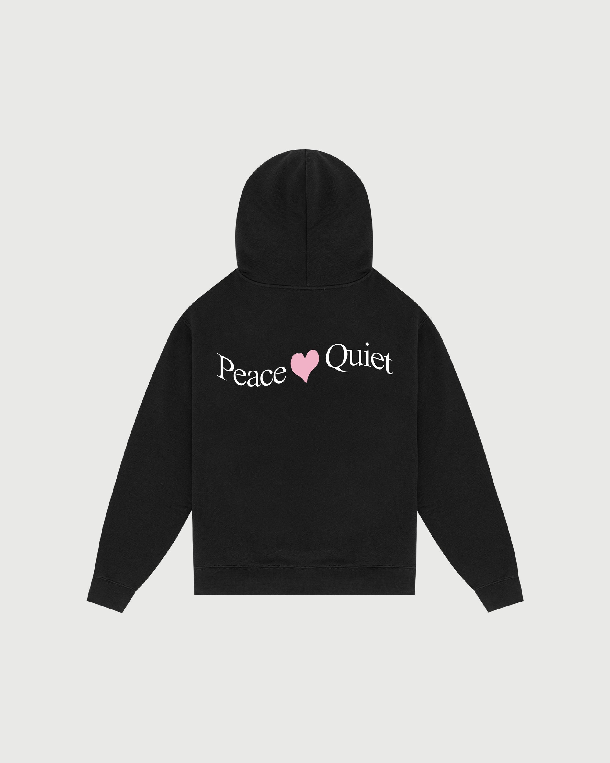 Wordmark Valentine Hoodie - Black