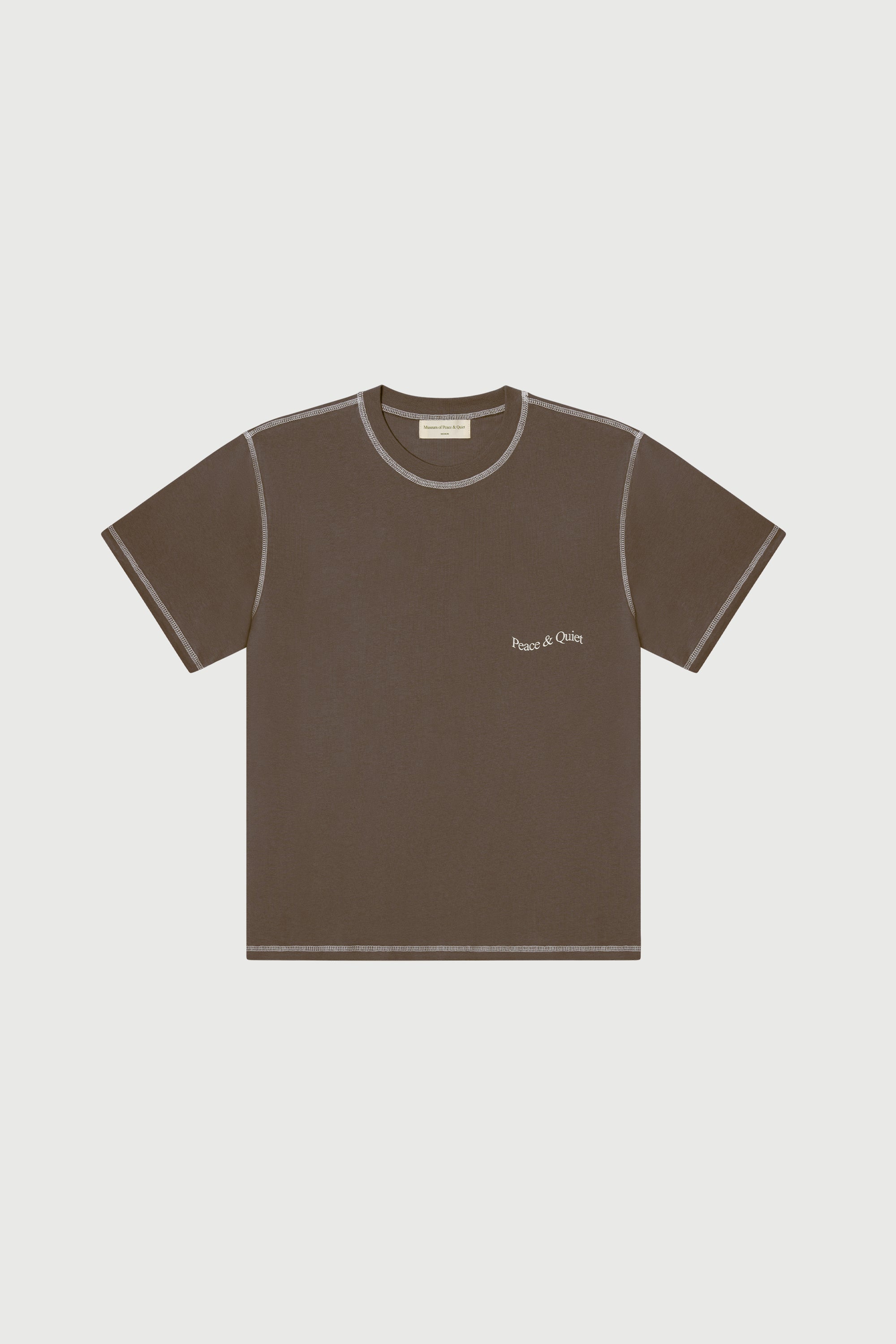 Wordmark Reverse Stitched Tee - Brown