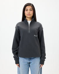 Signature Quarter Zip Up - Black