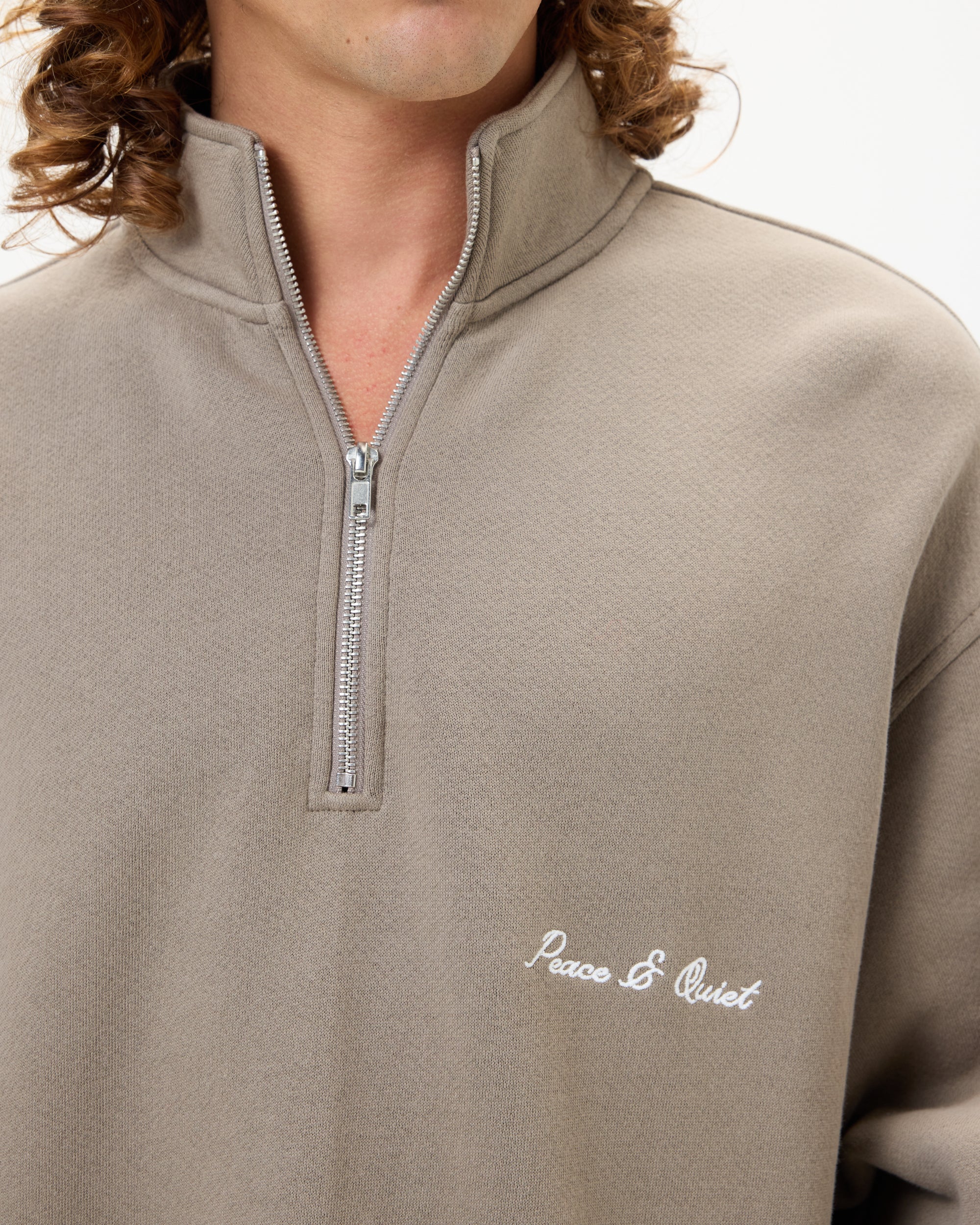 Signature Quarter Zip Up - Sepia