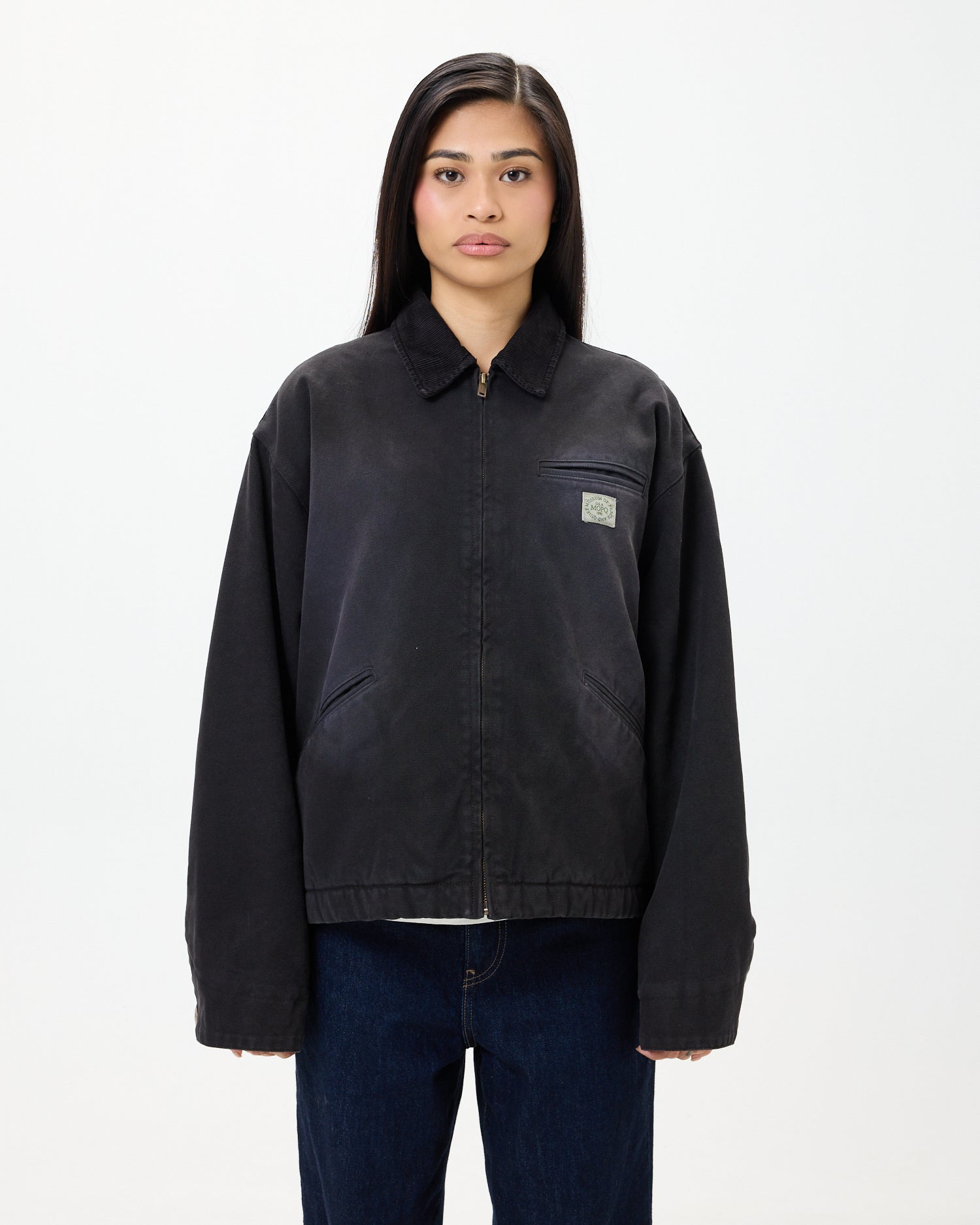 Utility Canvas Work Jacket - Black