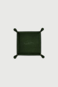 Wordmark Leather Catch All - Forest